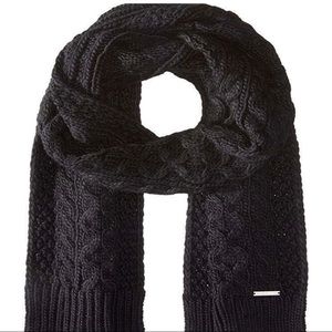 Michael Kors English Cable Knit Scarf Charcoal